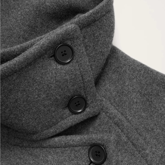 Banana Republic Italian Melton Gray Wool Trench Coat - Picture 5 of 10